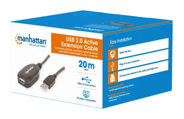 Kabl Manhattan 150958 USB-A MF 2.0480Mbpsprodužni aktivni20m