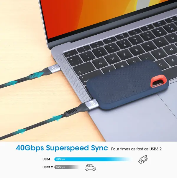 Kabl Manhattan 356374 USB-C MM 3.18K60HzThunderbolt 440GbpsPD1m