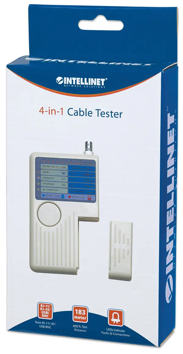 Tester mrežni Intellinet 351911 RJ45RJ11USBBNC