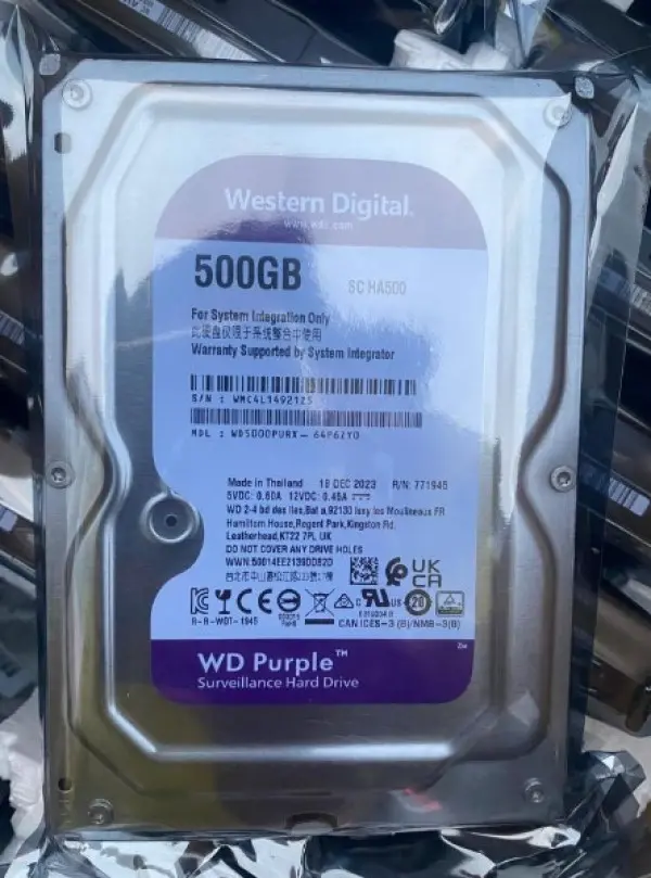 HDD 3.5 ** 500GB WD5000PURX WD Purple 24/7 5400RPM 16MB SATA3