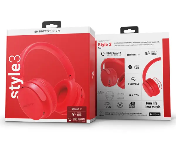 ENERGY SISTEM Style 3 Red Bluetooth slušalice crvene (M45306) 