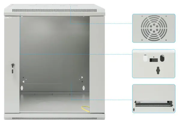 Rack orman Intellinet 711890 19''12U 570x600x635staklena vratabravica