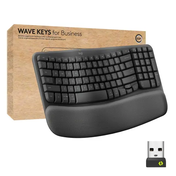 Logitech Wave Keys wireless ergonomic keyboard - GRAPHITE - US