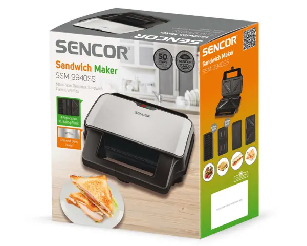 SENCOR SSM 9940SS preklopni toster 4 u 1 