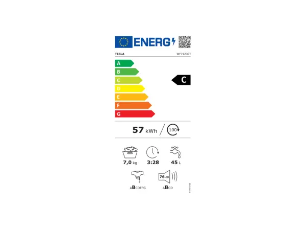 Veš mašina TESLA WF71230T inverter7kg1200 obrtajaC85x59,5x47cmbela' ( 'WF71230T' ) 