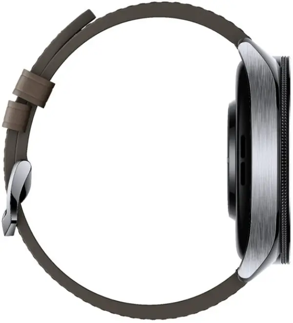 Xiaomi Mi Watch 2 pro-Bluetooth Silver Case with Brown Leather Strap