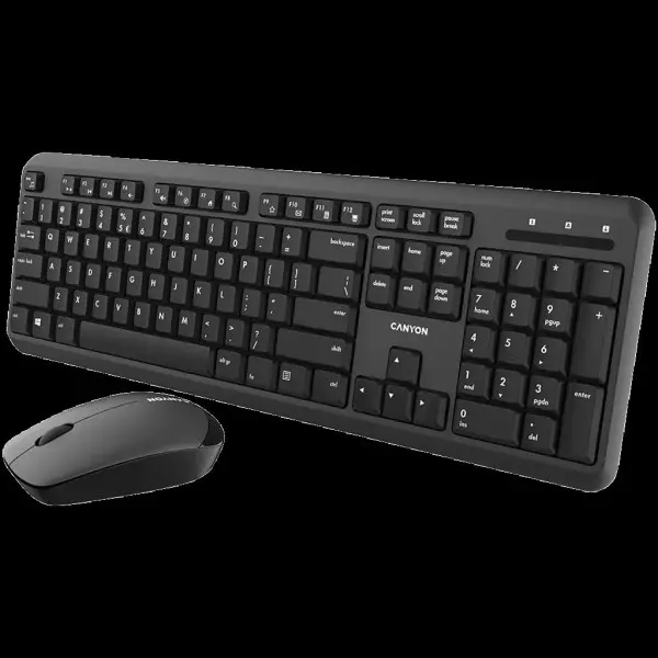 Tastatura+miš Wireless CANYON SET-W20 UKUS Black CNS-HSETW02