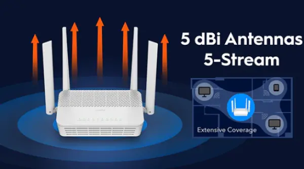 Cudy WR3000S, AX3000 10/100/100M Gigabit Mesh Wi-Fi 6 Router 2,4/5Ghz White