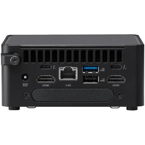 ASUS NUC 14proRNUC14RVHI300002IIntel Core 3 100UIntel Graphics4xUSBM.2 22x80 NVMe; 22x42 NVMe2.5 SATA slot2,5Gbe LAN2xHDMI 2x Thunderbolt 4