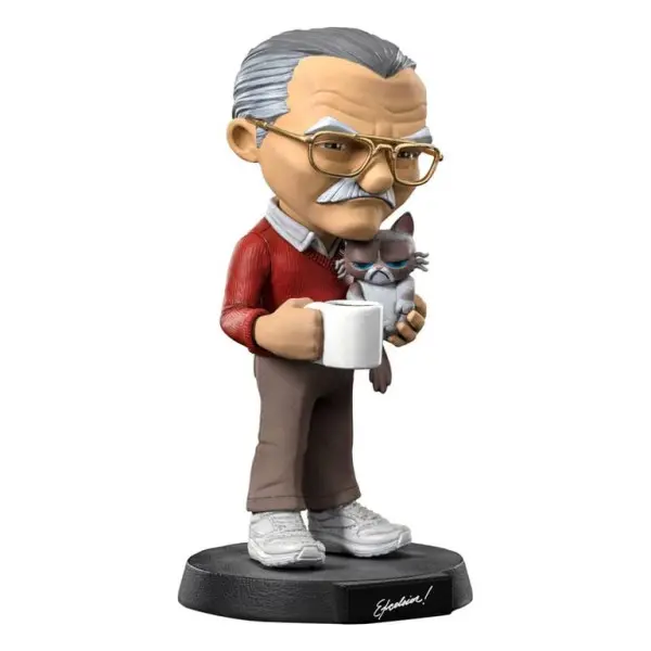 Stan Lee Mini Co. PVC Figure Stan Lee with Grumpy Cat (14 cm)