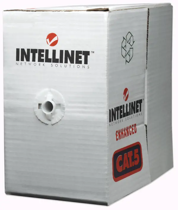 Intellinet Patch Cable Cat6, UUTP, CCA,305m, Solid, 23AWG, sivi