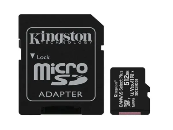 KINGSTON A1 MicroSDXC 512GB 100R class 10 SDCS2512GB + adapter