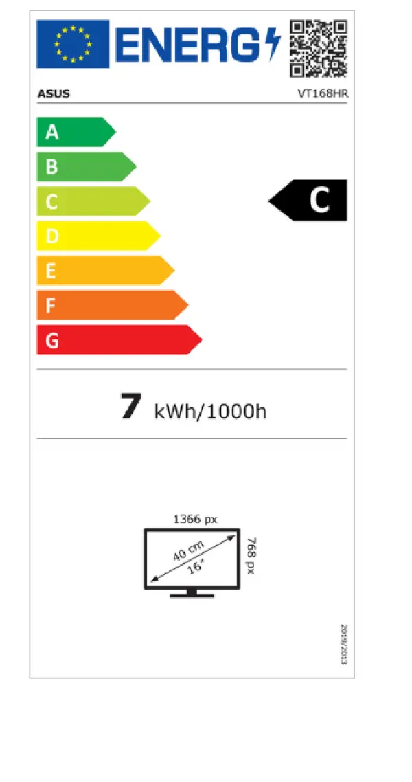 Monitor 16'' Asus VT168HR Touch 1366x76860Hz5msVGAHDMI