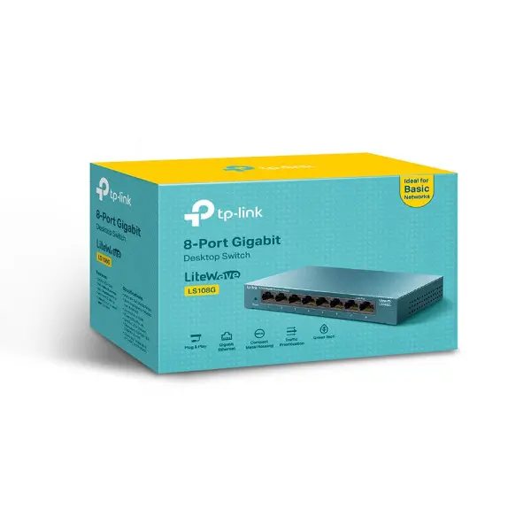 Switch TP-LINK LS108G LiteWave Gigabit 8xRJ-45101001000Mbpsmetalno kućište' ( 'LS108G' ) 