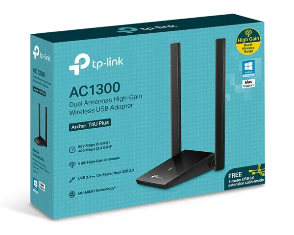 Bezicni adapter TP-LINKAC 1300 Dual Antennas  ( ARCHER T4U PLUS )