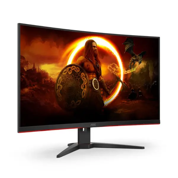 AOC Monitor LED C32G2ZE 32'' Gaming Curved 240Hz (31.5'', 16:9, 1920x1080, VA, Antiglare + 3H, 240Hz, 300 cdm˛, 4000:1, 1 ms, 2xHDMI, DP, Til