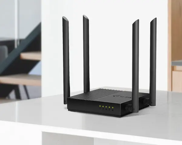 Wireless Router TP-Link Archer C64 AC1200 MU-MIMO 4x ext antena1WAN4LAN