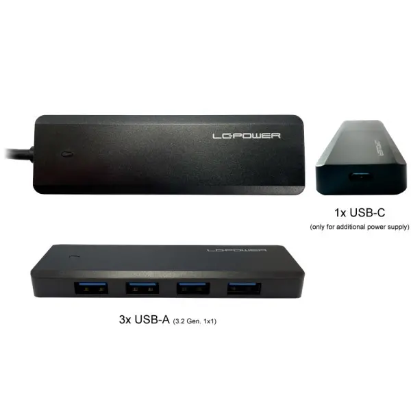 USB LC Power LC-HUB-U3-4-V2  HUB 4port USB3.0 Black