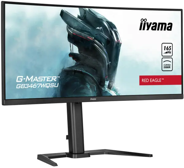IIYAMA Monitor 34'' UW ETE VA-panel, Curved Gaming 1500R, G-Master Red Eagle, 3440x1440@165Hz (21:9), 0,4ms (MPRT), 550cdm˛ HDR400, FreeSync