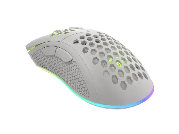 GENESIS KRYPTON 555, Gaming Optical Mouse 200-8000 DPI, Maximum acceleration 35 G, KAILH Switches, RGB LED, 7 Buttons, USB, White, Cable 1,