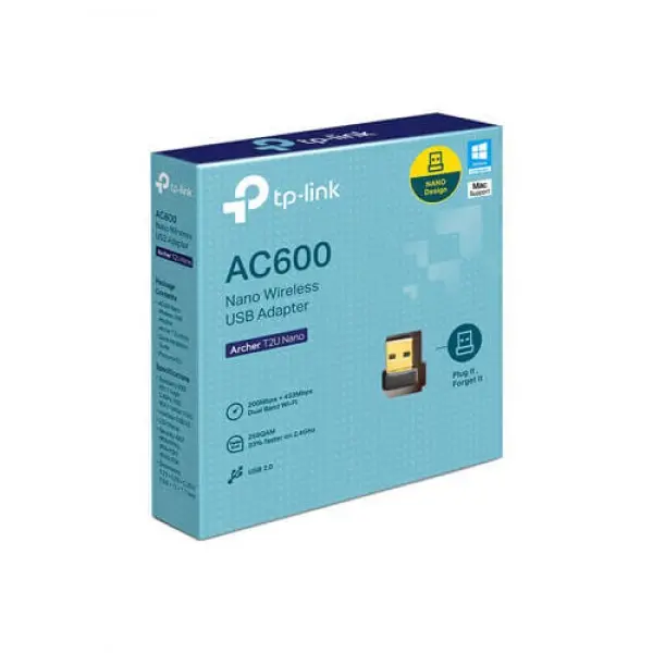 TP-Link Archer T2U Nano AC600 wireless 600Mb/s dual band USB