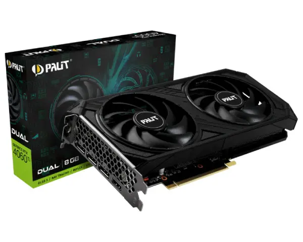 SVGA Palit Geforce RTX4060Ti Dual 8GB GDDR6 128bit, NE6406T019P1-1060D