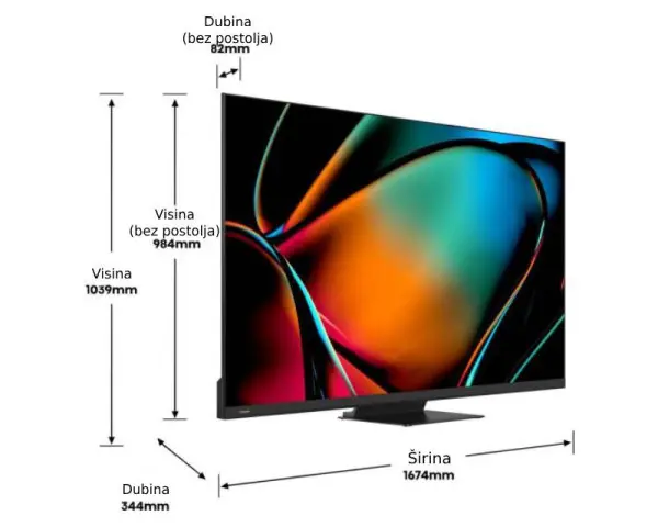 HISENSE 75'' 75U8KQ Mini-LED ULED 4K UHD Smart TV 