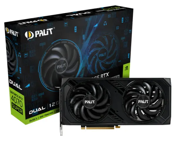 SVGA Palit GeForce RTX4070 Super Dual 12GB 2192bit, NED407S019K9-1043D