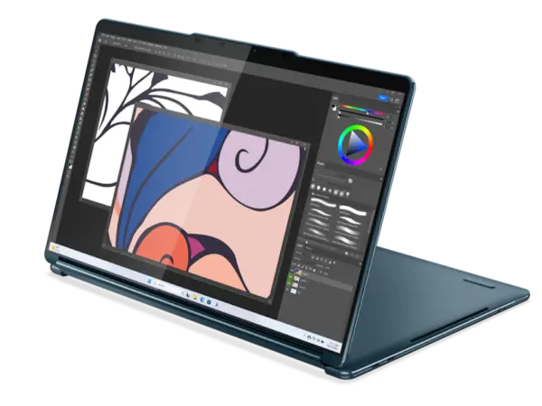 Laptop LENOVO Yoga Book 9 13IMU9 Win11 Home2x13.3'' 2.8K OLED TouchU7-155U32GB1TB SSDpetrol' ( '83FF001YRM' ) 