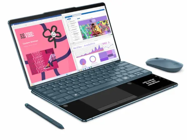 Laptop LENOVO Yoga Book 9 13IMU9 Win11 Home2x13.3'' 2.8K OLED TouchU7-155U32GB1TB SSDpetrol' ( '83FF001YRM' ) 
