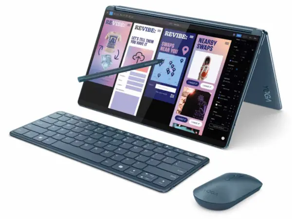 Laptop LENOVO Yoga Book 9 13IMU9 Win11 Home2x13.3'' 2.8K OLED TouchU7-155U32GB1TB SSDpetrol' ( '83FF001YRM' ) 