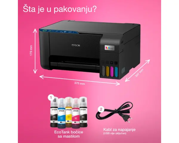 EPSON L3271 EcoTank ITS wireless multifunkcijski inkjet štampač 