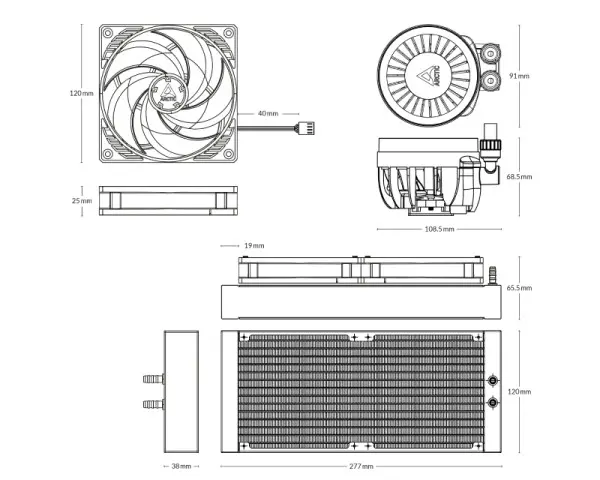 ARCTIC Liquid Freezer III 240 Black vodeno hlađenje (ACFRE00134A) 