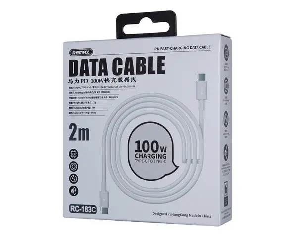 REMAX DATA kabl Marlik TIP C na TIP C RC-183c 100W, 2m beli 