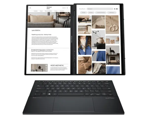Laptop ASUS ZenBook Duo UX8406MA-PZ051WWin11 Home14''OLED WQXGAU9-185H32GB2TB SSDfutrolasiva' ( '90NB12U1-M00AX0' ) 