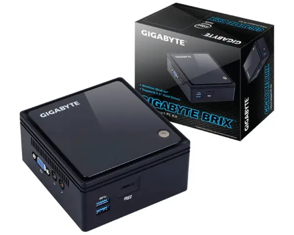 GIGABYTE GB-BACE-3160 BRIX Mini PC Intel Quad Core J3160 1.6GHz (2.24GHz) 8GB 512GB 