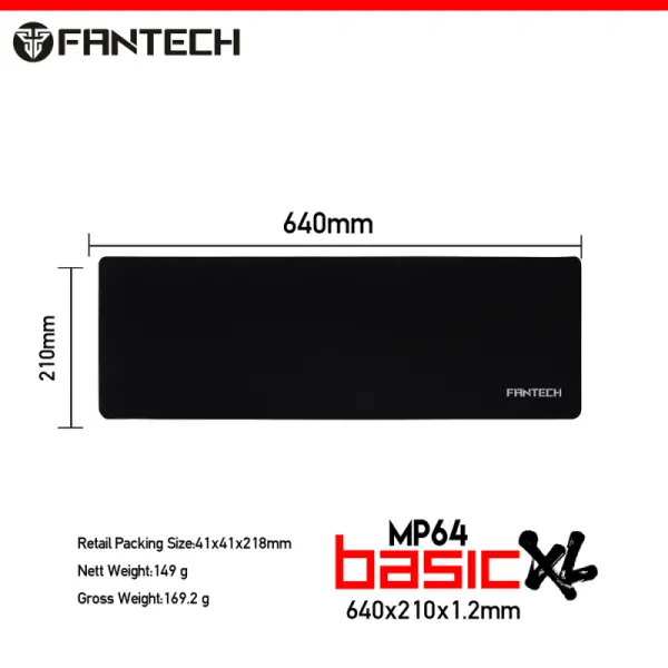 Podloga za mis Fantech Mp64 Basic XL crna