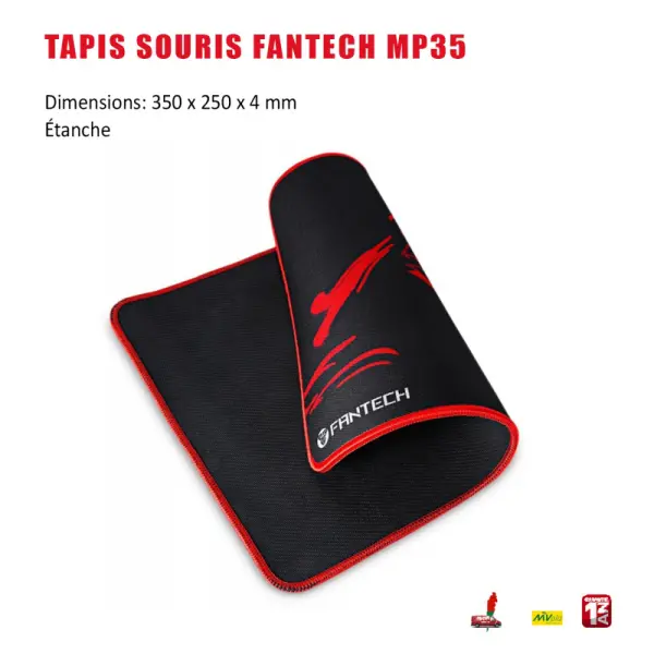 Podloga za miš Fantech MP35 350x250x4mm Crna