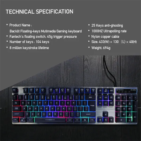 Tastatura + miš Fantech KX-302s Major crni