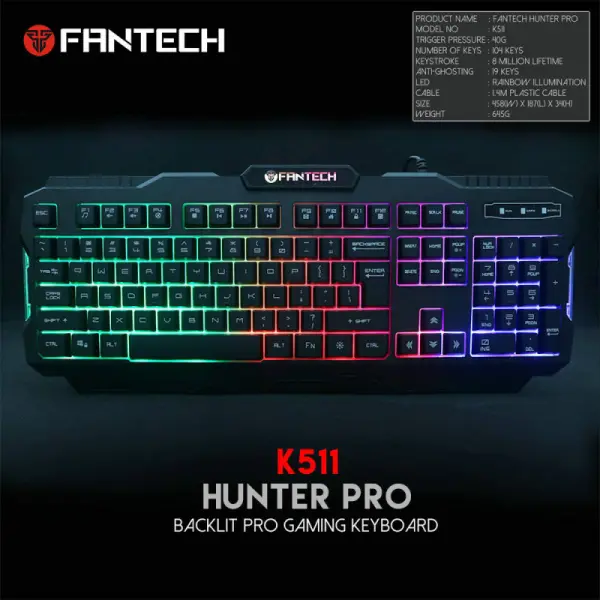 Tastatura + miš + slušalice+ stalak + podloga Fantech P51 Combo