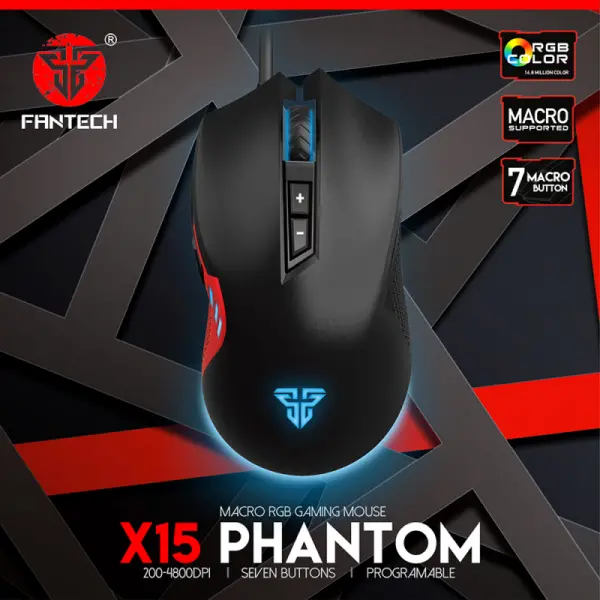 Mis Gaming Fantech X15 Phantom crni