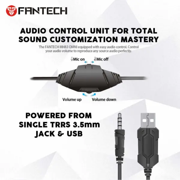 FANTECH Slušalice OMNI MH83 (Crna)