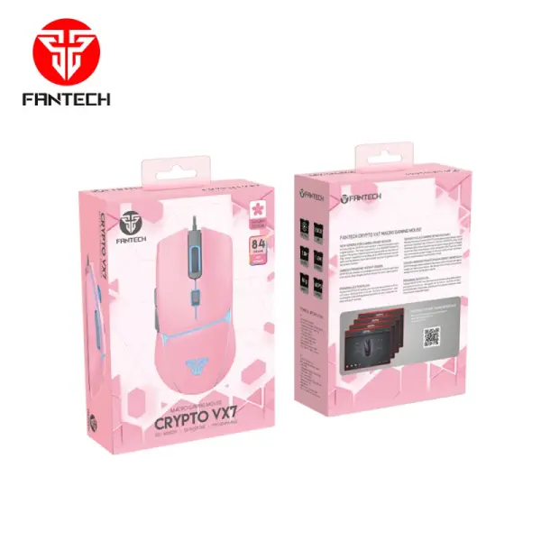 FANTECH Miš VX7 Crypto Sakura Edition (Roze)