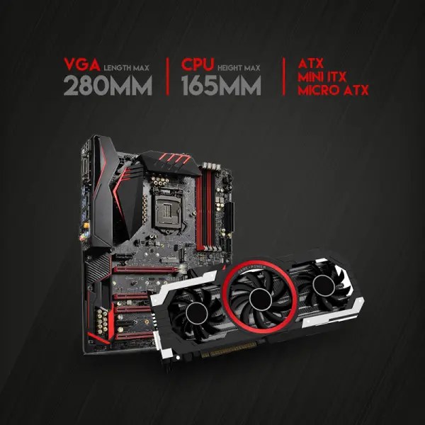 Kuciste Gaming Fantech CG71 Midi crno