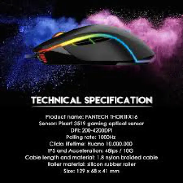Mis Gaming Fantech X16 Thor II crni