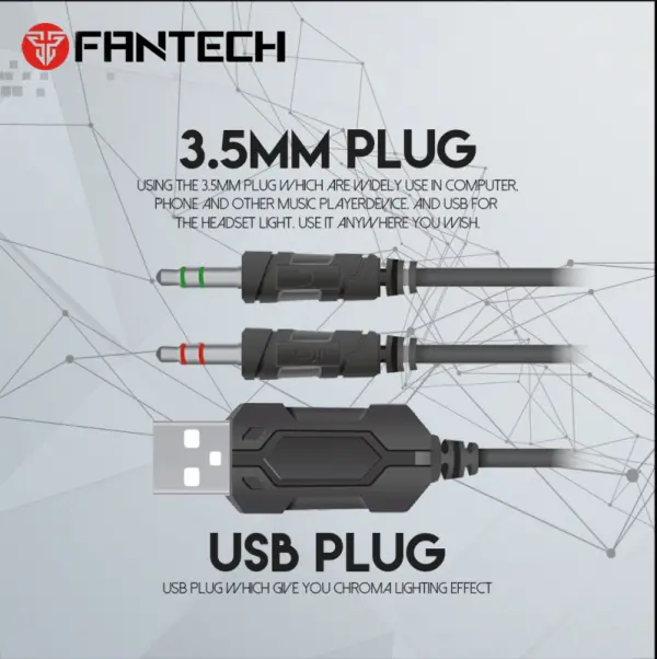 Slušalice sa mikrofonom Fantech HG20 Chief II Crne