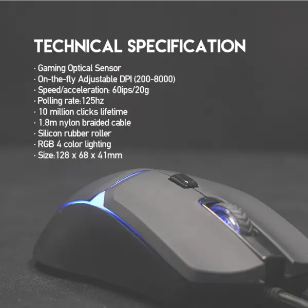 Mis Gaming Fantech VX7 crni