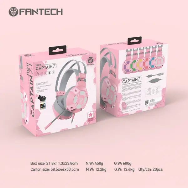 Slusalice Gaming Fantech HG11 Captain 7.1 Sakura