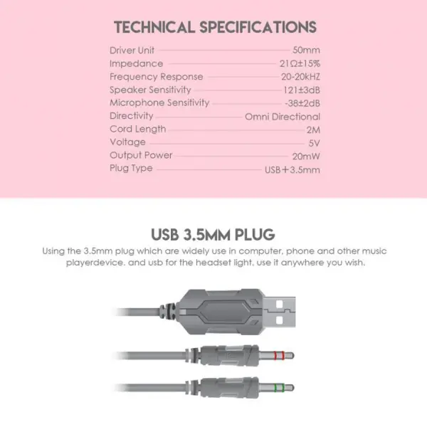 Slusalice Gaming Fantech HG20 Chief II Sakura