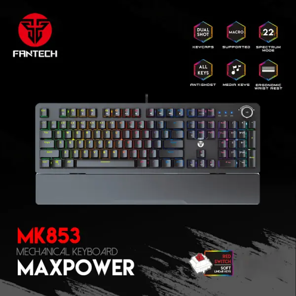 Tastatura Mehanicka Gaming Fantech MK853 RGB Maxpower crna (Red switch)